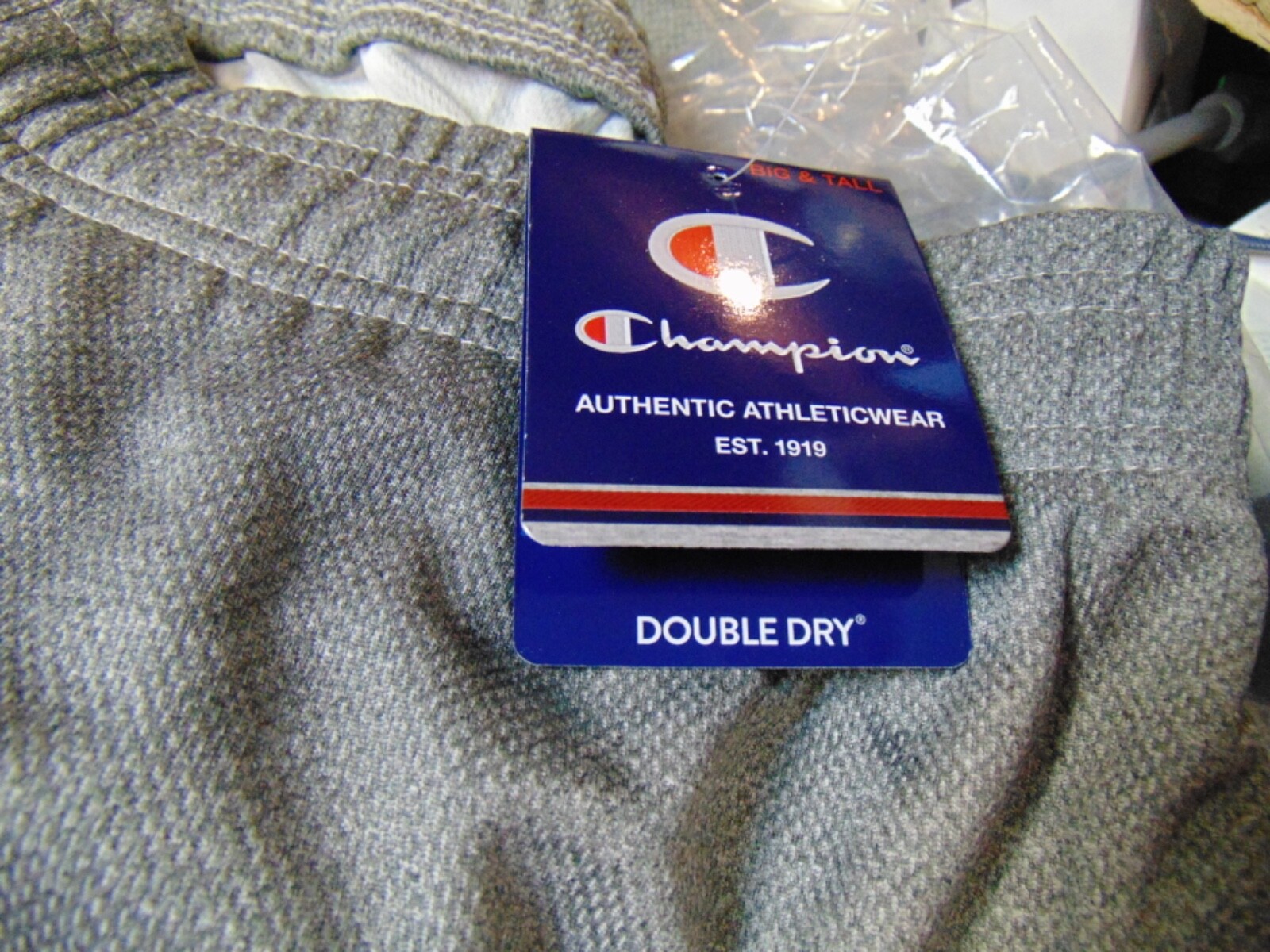 NWT Champion mens Double Dry Core Training Shorts Oxford Gray 5XL