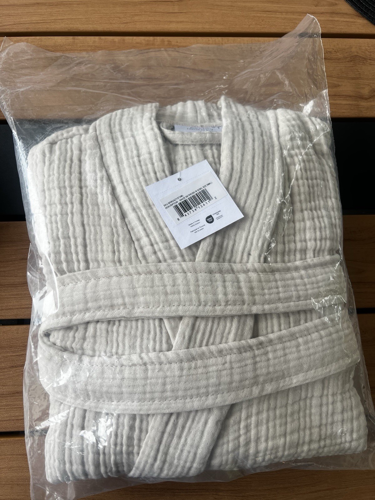 Parachute Cotton Gauze Bathrobe Bone NWT Womens S