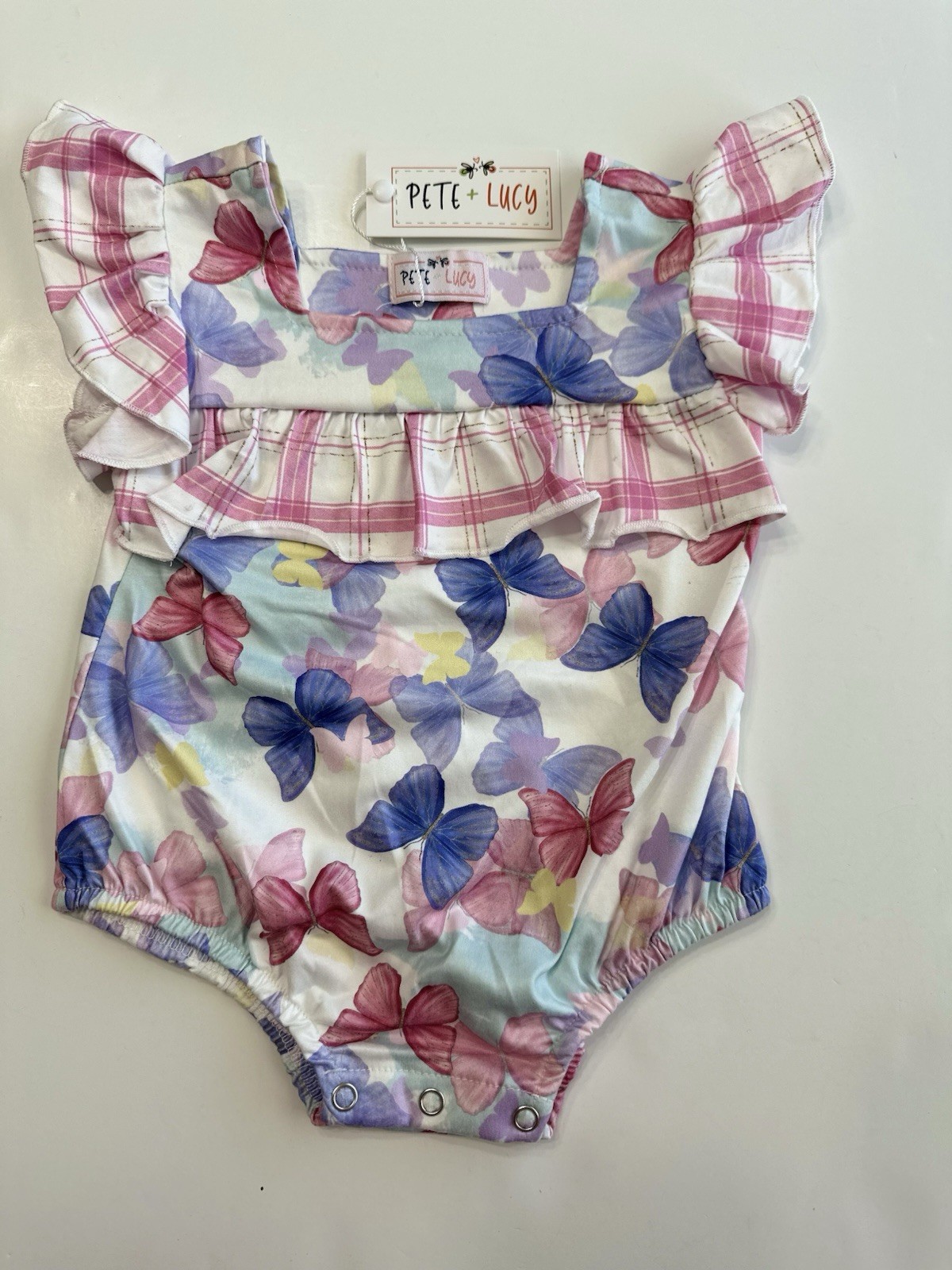 Pete & Lucy Free Like A Butterfly Baby Romper Size 9-12 Months NEW NWT