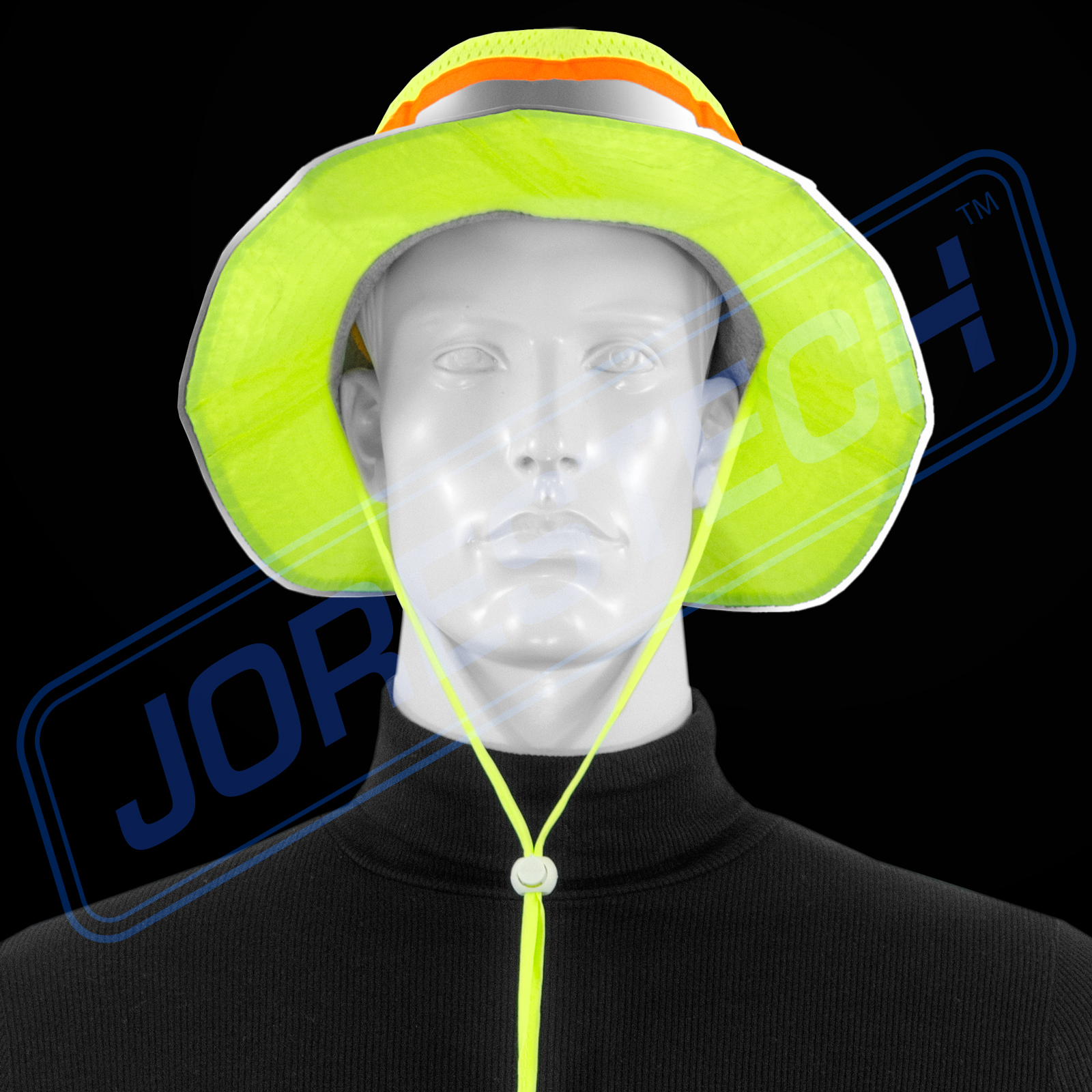 Orange lime Construction Hat Ventilated Reflective Safety Boonie Jorestech