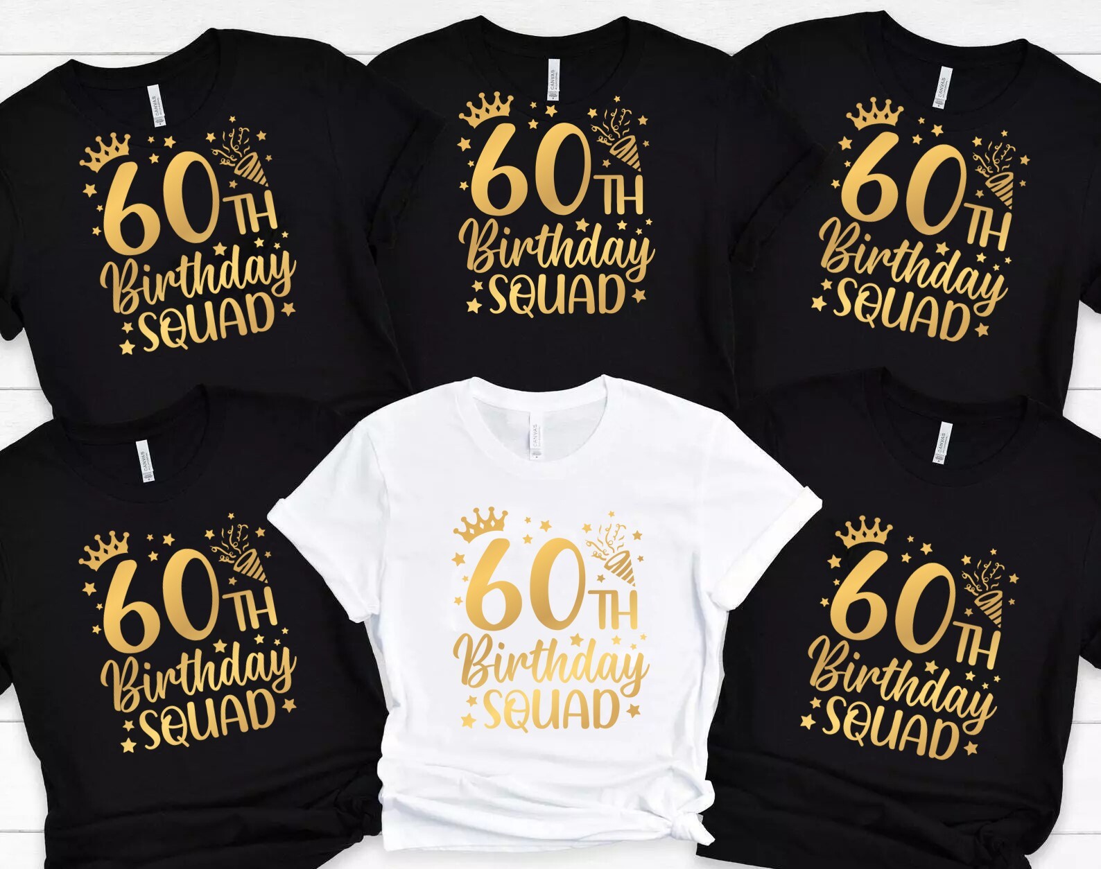 60th Birthday Gift T-Shirt Funny Squad Tee for 60 Years Old Mens Womens Shirt Te