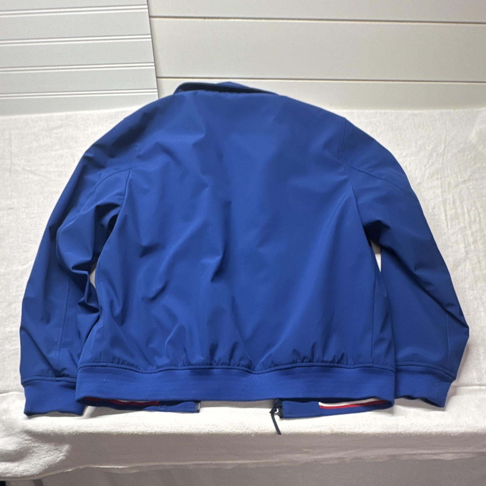 Tommy Hilfiger thflex Men’s Blue Full Zip Jacket Zipped Pockets Point Collar L