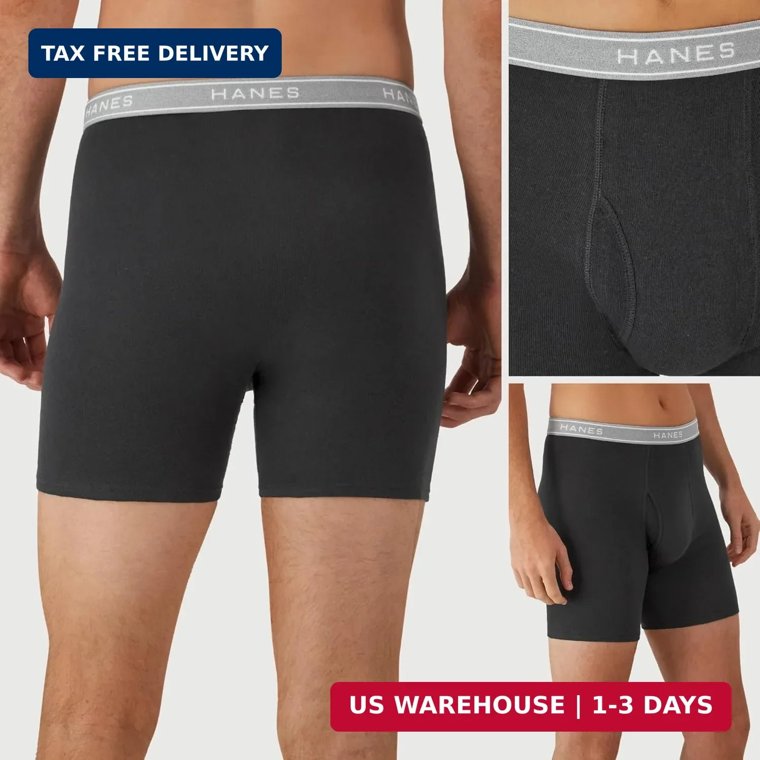 Hanes mens Underwear Boxer Briefs Pack, Cool & Breathable Cotton Moisture-wickin