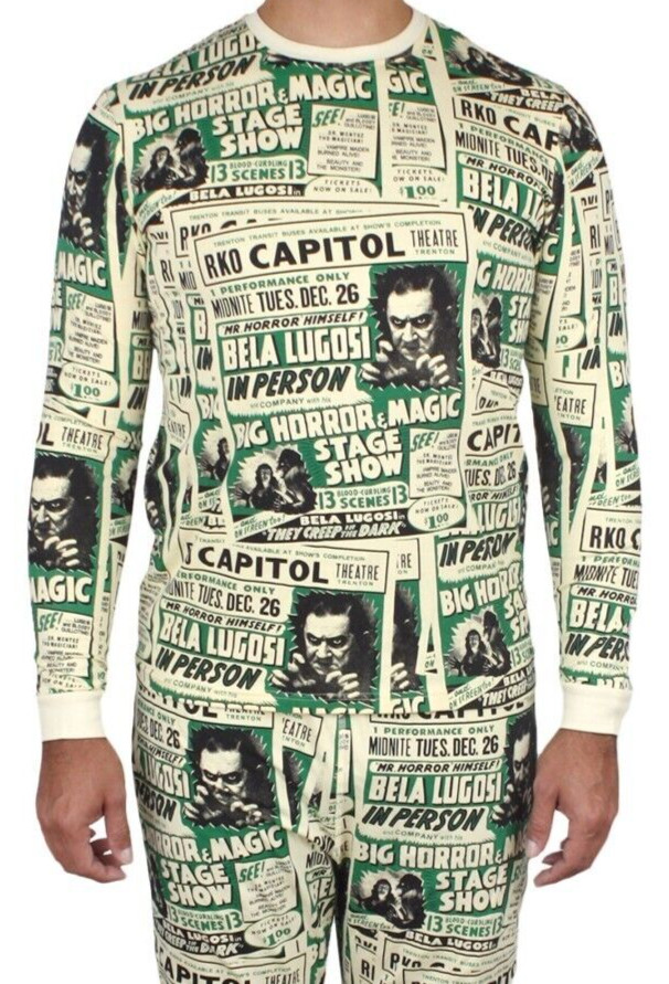 NEW Creepy Co Company Bela Lugosi POSTER VAMPIRE Movie PAJAMAS PJs XS-4XL Sizes