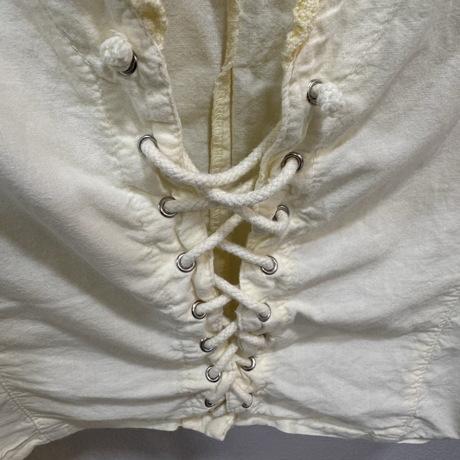 Vintage Oxygen Brand Lace-Up Vest/Skirt Sz L Victorian Romantic Coquette Corset