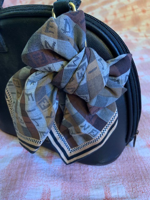 Rare Authentic Fendi FF logo Scarve, Hankercheif, Bag Bow