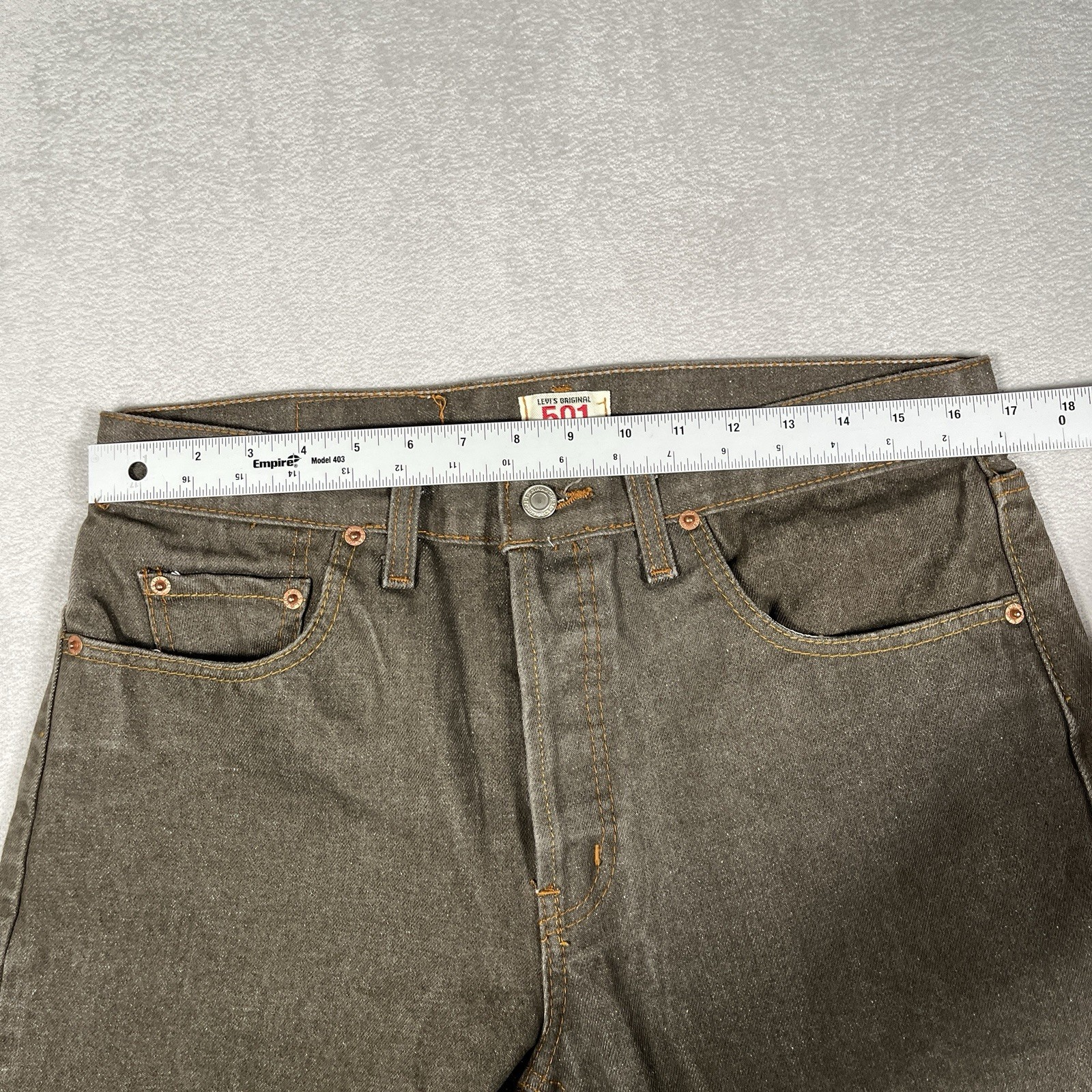 Vintage Levi’s 501 Jeans Men 34×30 Brown Button Fly Straight Leg