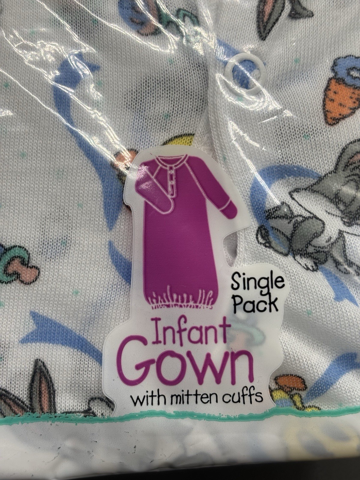 Vintage Gerber Looney Tunes Lovables Infant Gown/Layette NOS Sealed 1993/1995