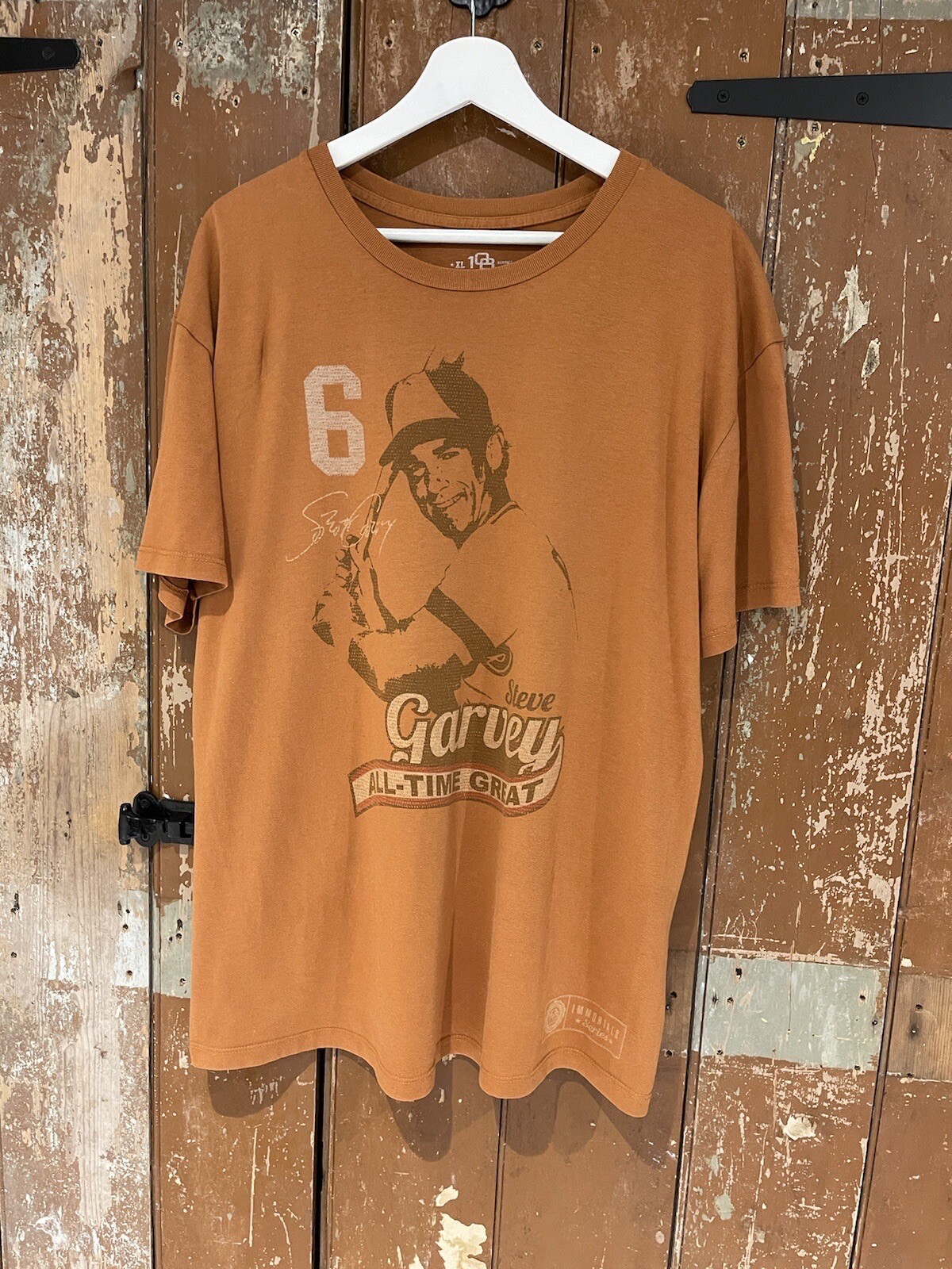 Stitches 108 Baseball Short Sleeve T-Shirt Top Cotton Mix Orange Men’s Size XL