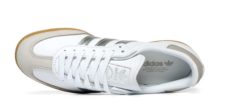 adidas Samba OG White Silver Metallic Womens Sneakers ✅Multiple Sizes