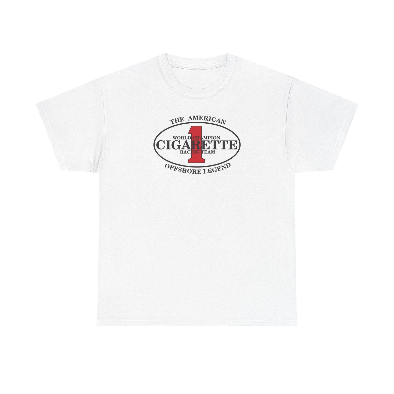 Vintage Offshore Boat Racing Boats Cigarette Unisex Gildan Heavy 100% Cotton Tee