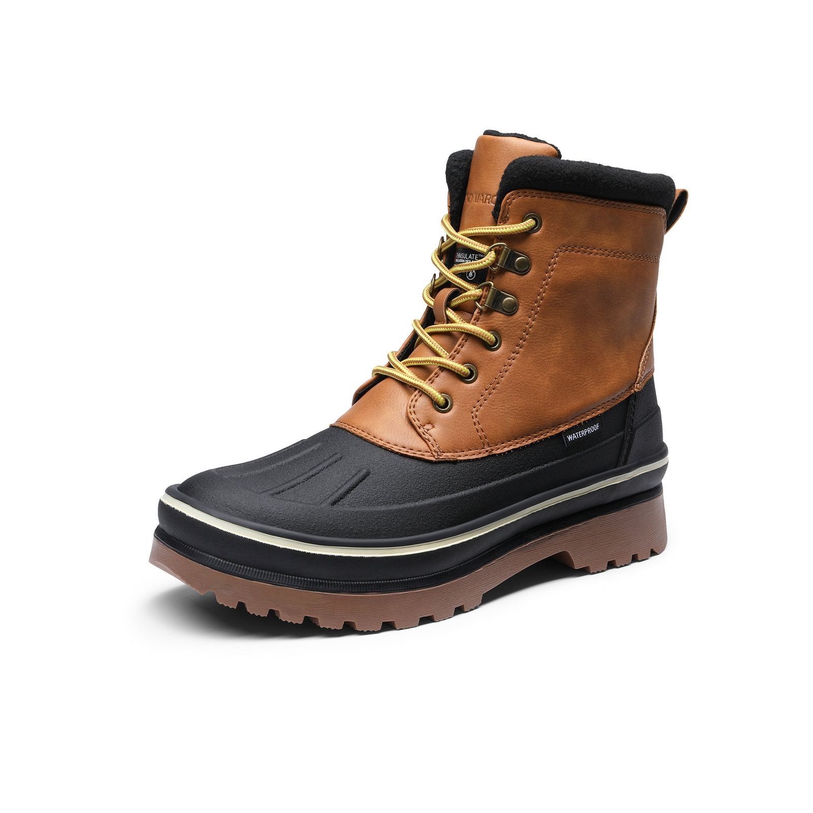 Men’s Insulated Waterproof Snow Boots Warm Fur Lined Outdoor Snow Ski Boots