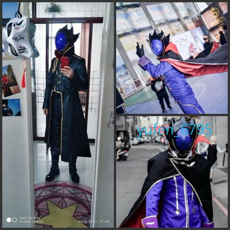 Assembly Reinforcement Mask Hot Code Geass Lelouch Zero Helmet Props FRP Cosplay