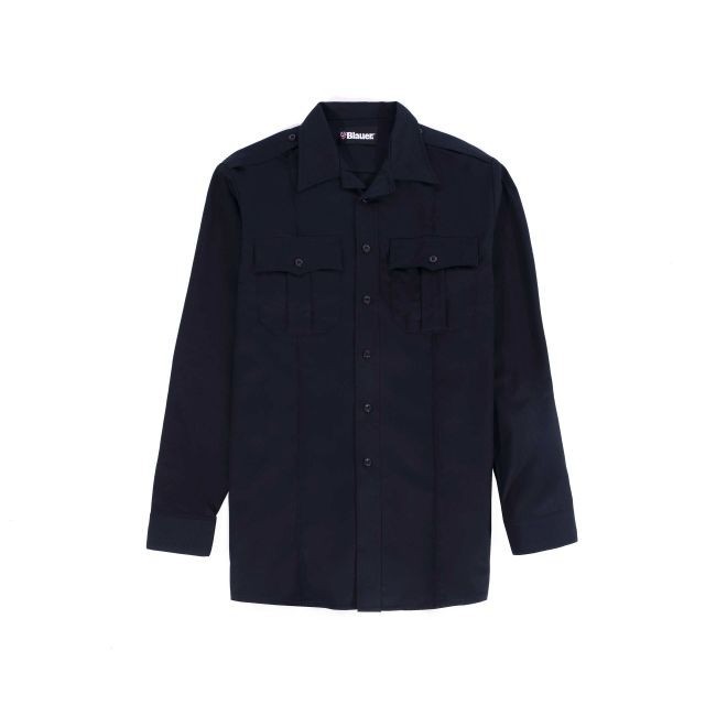 BLAUER 8703X MENS LONGE SLEEVE SHIRT, COTTON BLEND, DARK NAVY