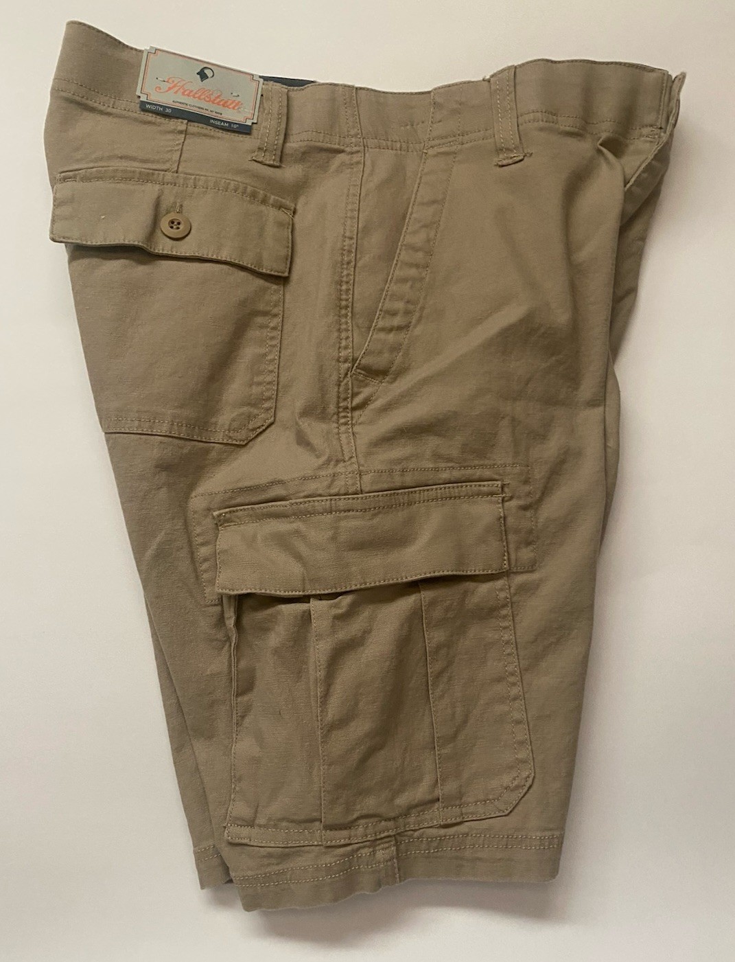 Hallstatt Men’s Cargo Shorts Size 30/32 – 10in Inseam Khaki New w Tags