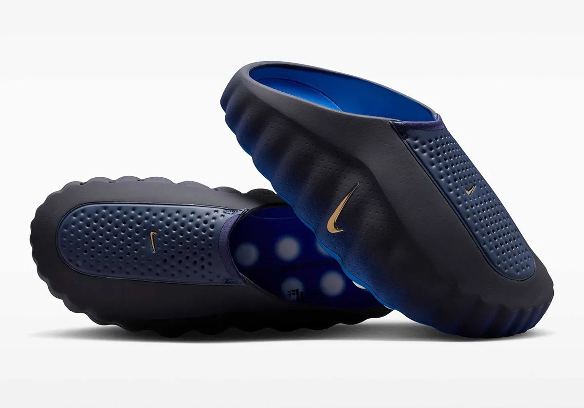 Nike Mind 001 Slipper Slide Men’s Pregame Mules – Blackened Blue – BrandNew 100%