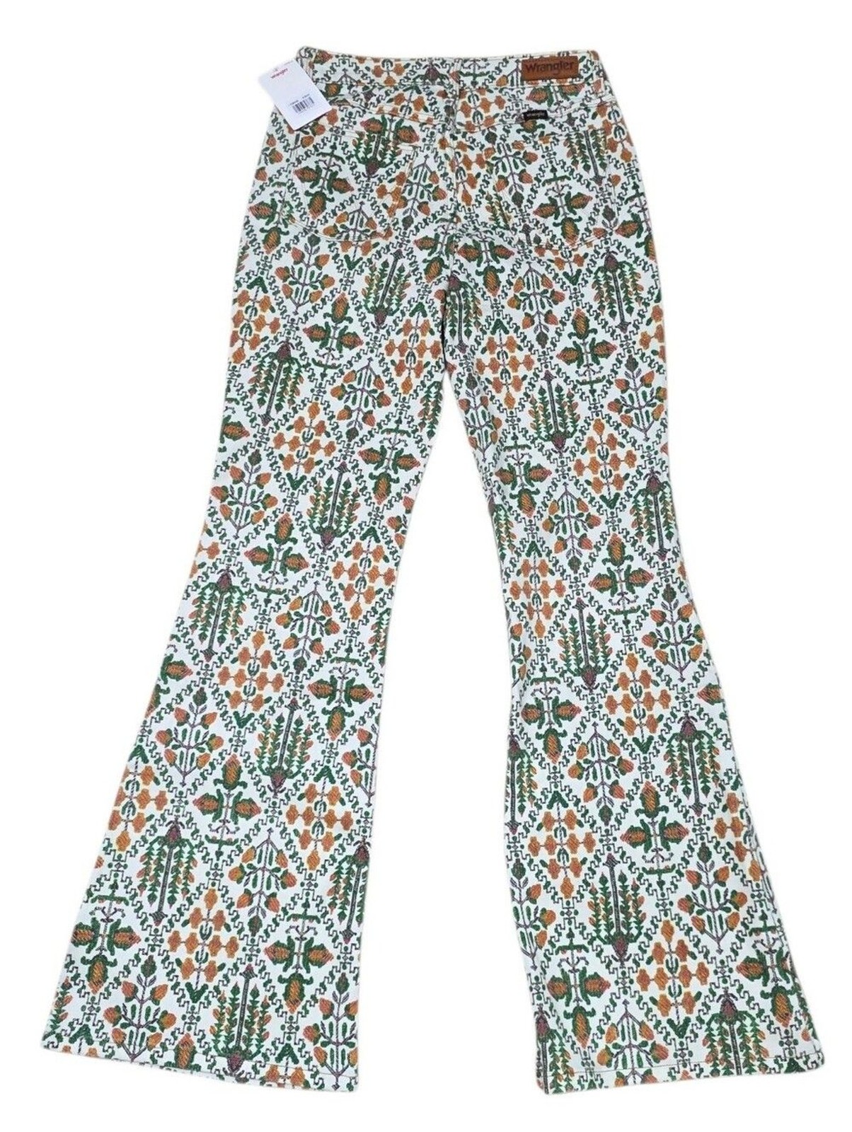 NWT Wrangler Vintage High Rise Fierce Flare – Floral Print Jeans Boho 6/28×32