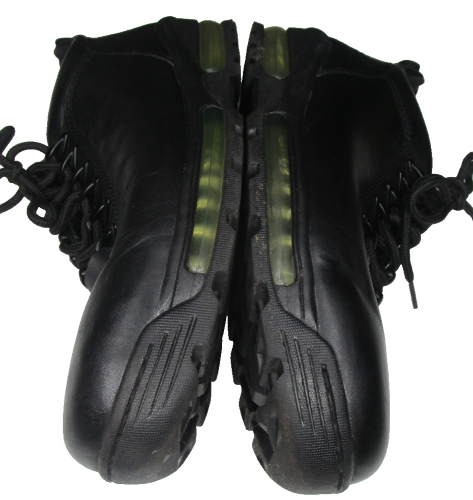 GBX Leather Ankle Boots Lace Up Rugged Gel Rubber Sole Men’s SZ 12 Black