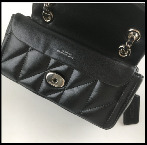 COACH CP149 Tabby Shoulder Bag 20 Quilting Nappa Leather Black Silver Outlet NEW