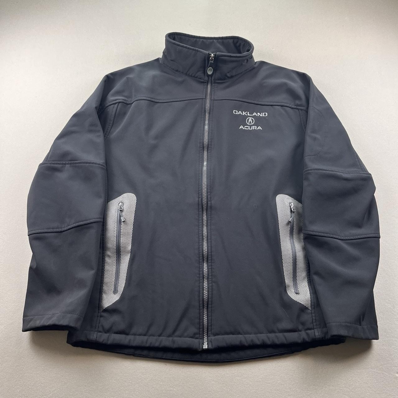 Acura Jacket Mens Small Black Softshell Oakland Cars Employee Fleece Lined Zip