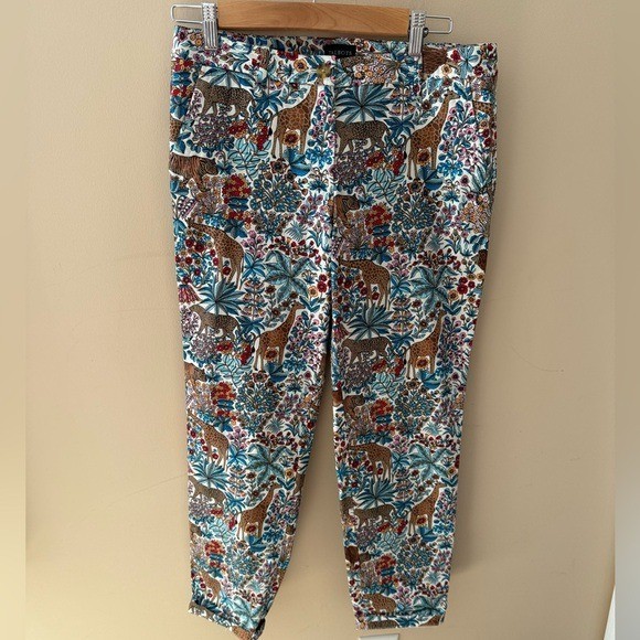 Talbots Pants Tropical Safari Relaxed Chino Ankle Length Size 2