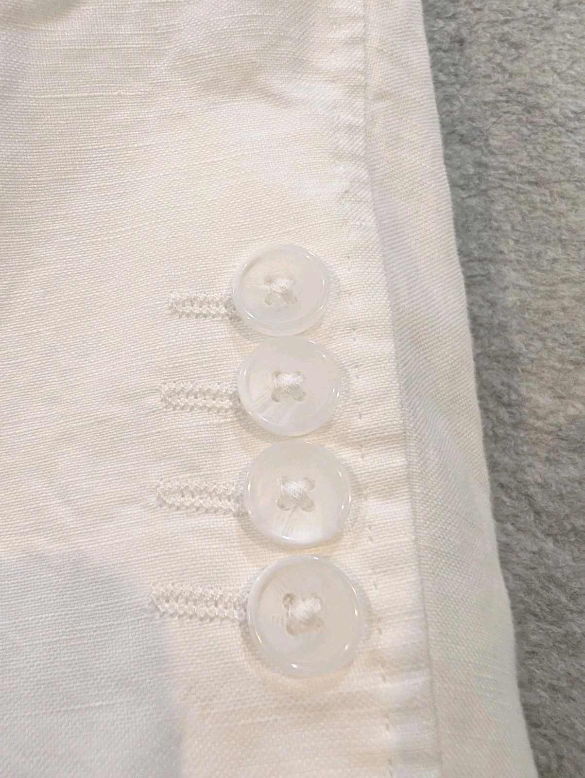 Baird McNutt Murano White Linen Blend Blazer Jacket Mens LT Doublebreasted