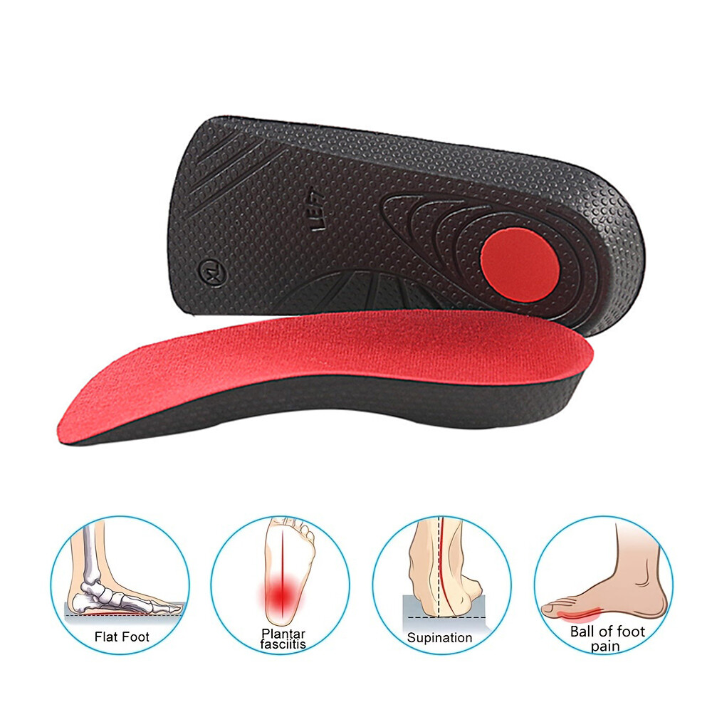 3/4 Orthotic Shoe Insoles Inserts Flat Feet Plantar Fasciitis High Arch Support