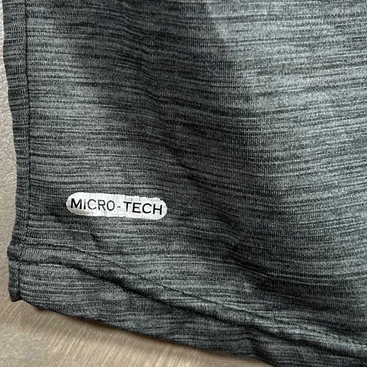 Free Country Mens Micro-Tech Quarter Zip Pullover Gray Heather Performance Small