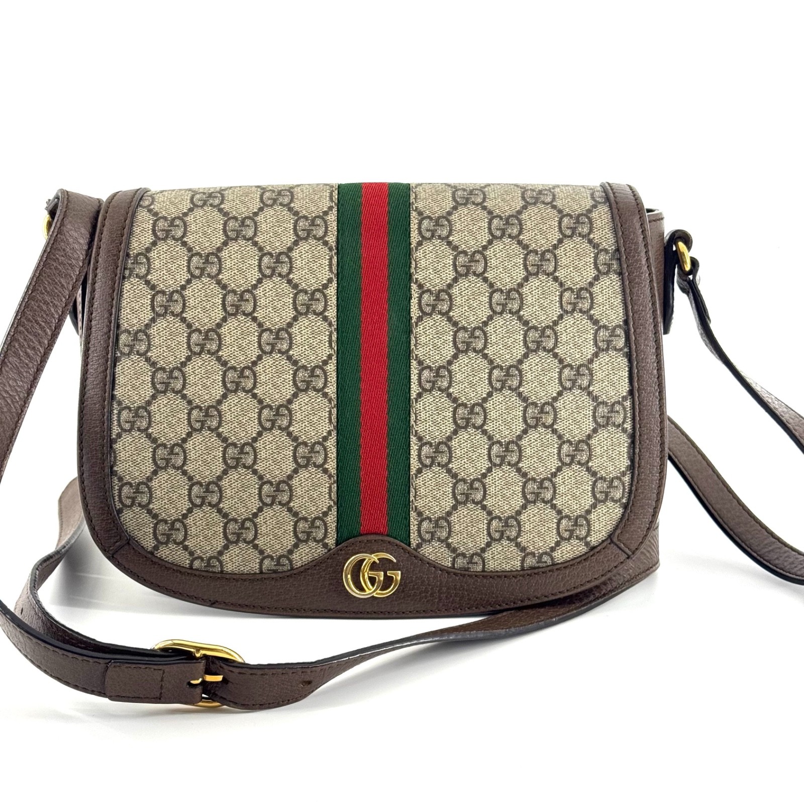 Gucci GG Supreme Ophidia Flap Messenger Bag