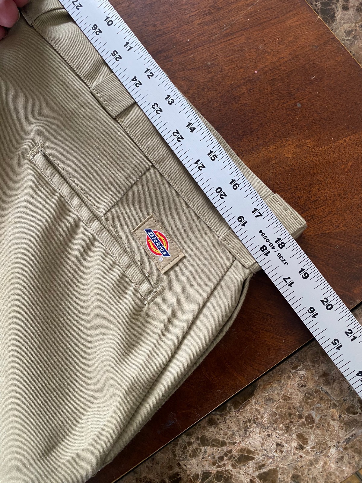 Cropped DICKIES Original 874 Khaki Work Pants 36×23 (Altered inseam length)