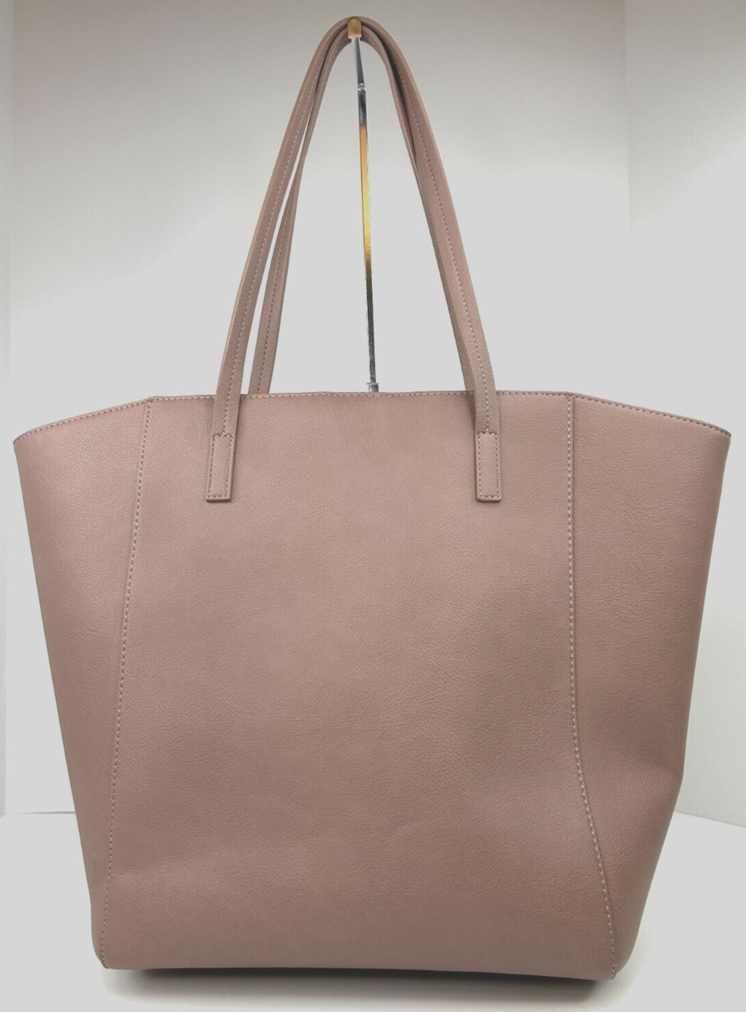 Banana Republic Curved Tote Bag Savannah Clay/Mauvish Double Handle NWOT