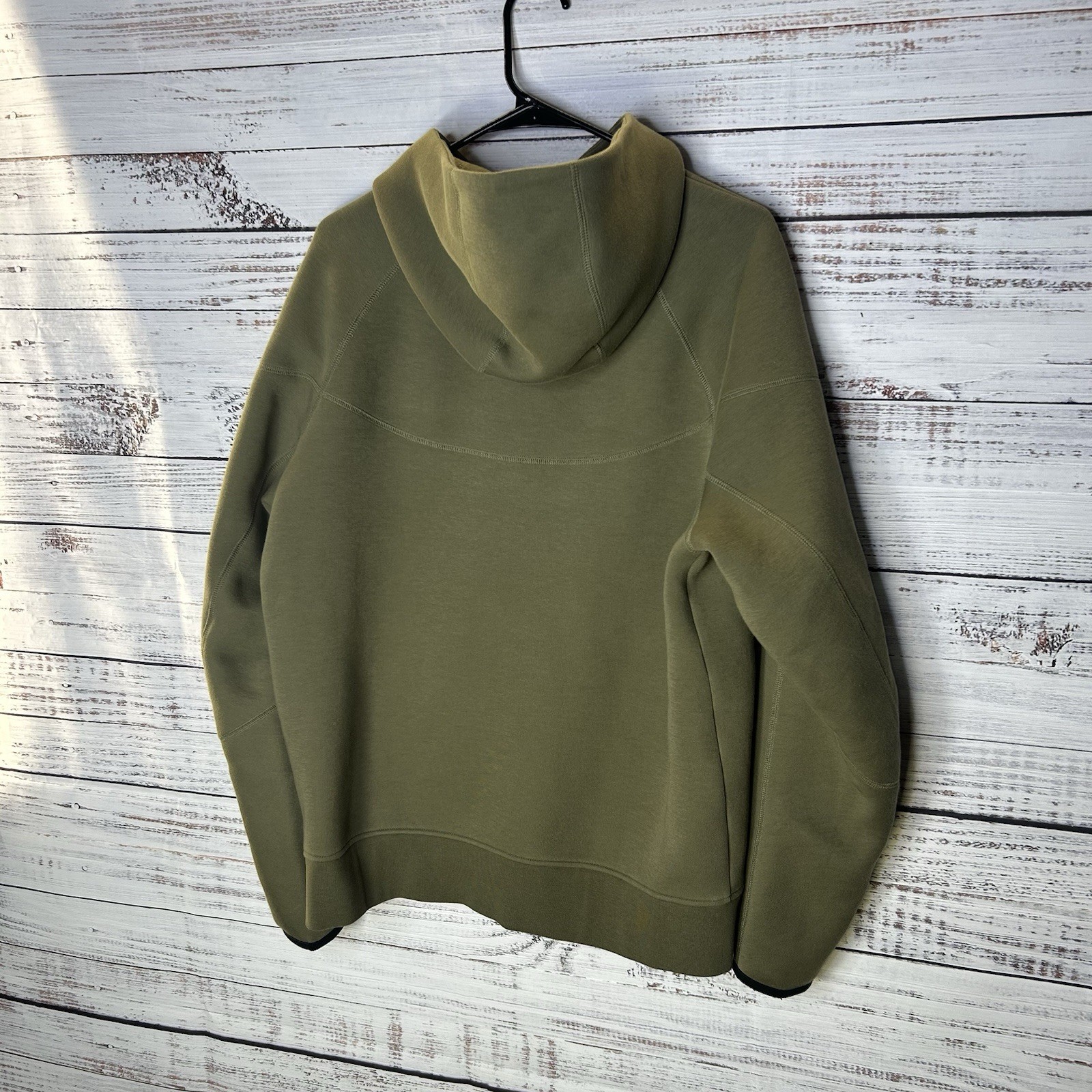 Nike NSW Tech Fleece Full-Zip Hoodie Olive Green FB7921-222 Slim Fit Men’s Large