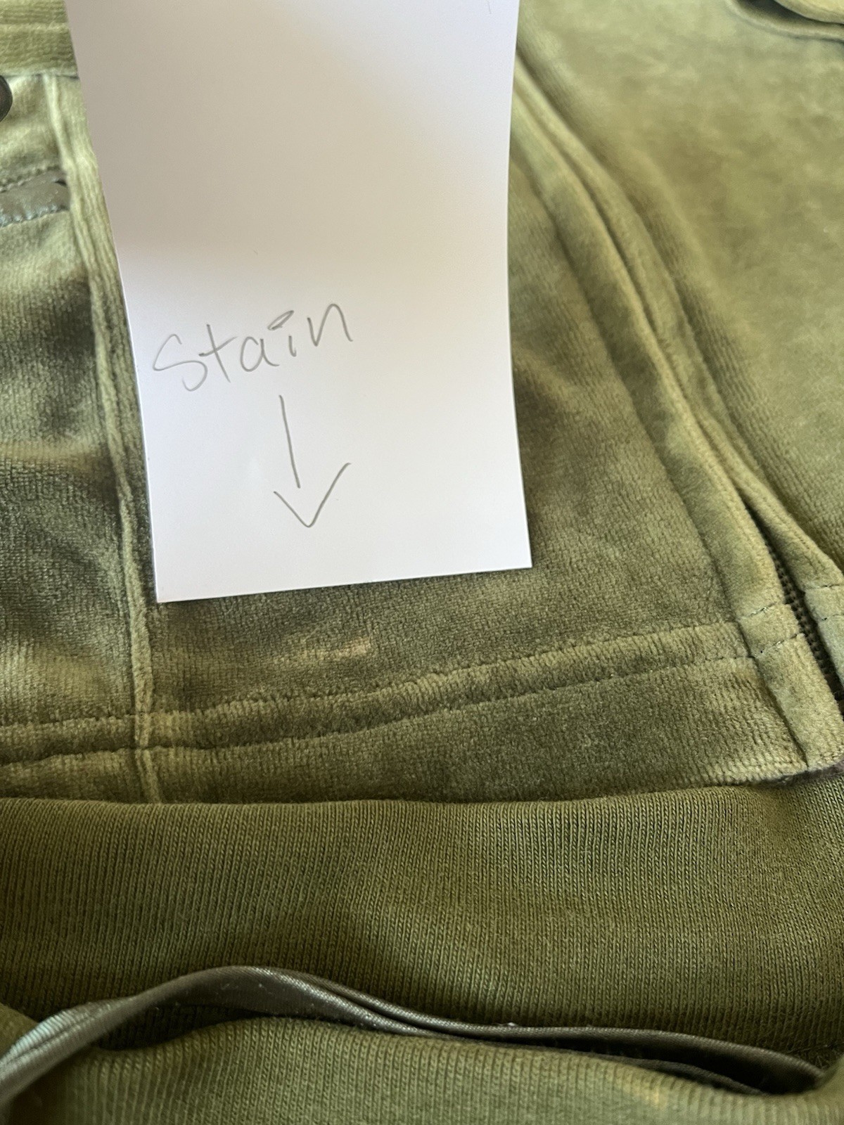 Hanes Women’s Velour Tracksuit 2pc Zip Jacket & Pants Pockets Green Y2K