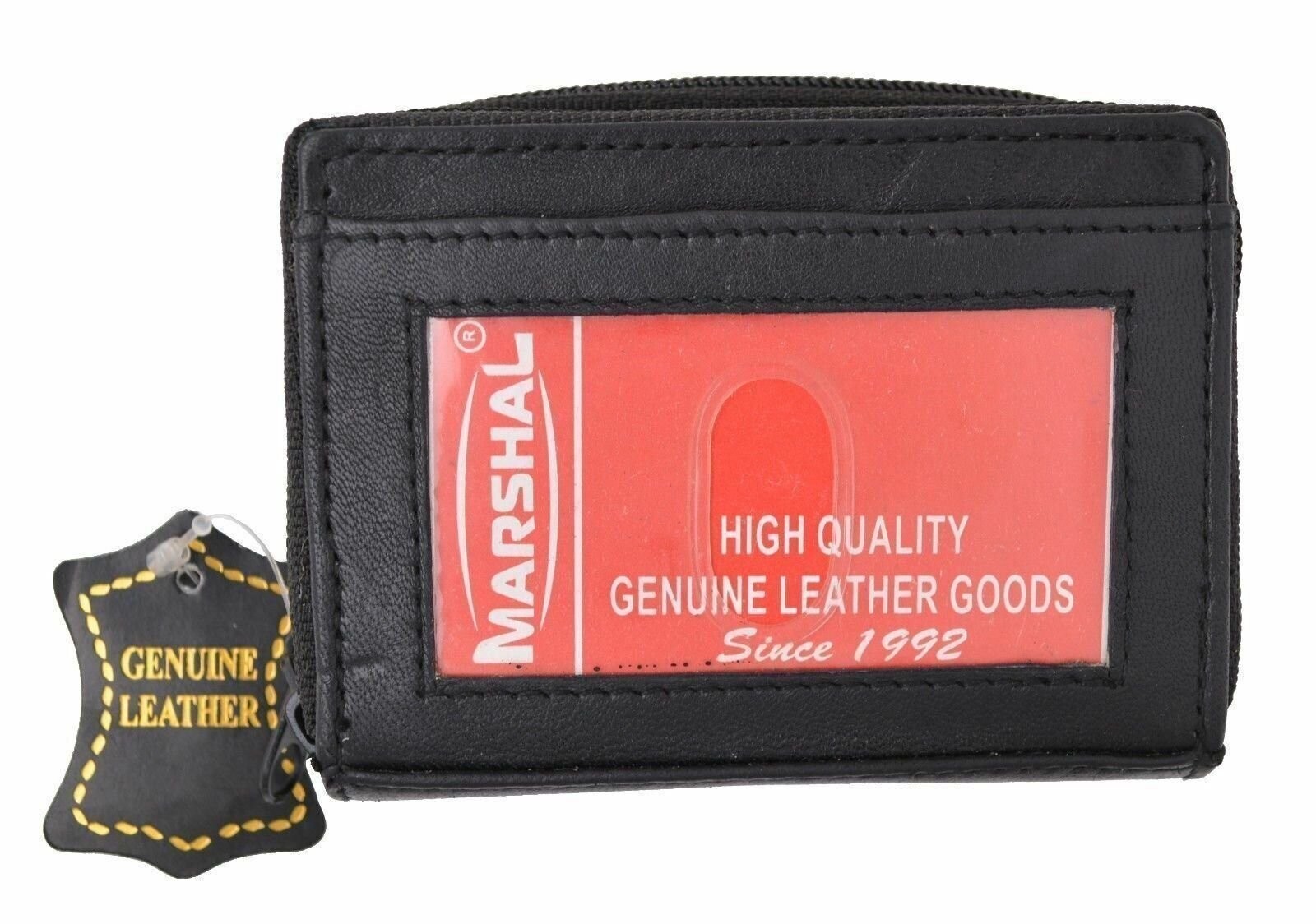 Genuine Leather Credit Card Holder Accordion Wallet by Marshal