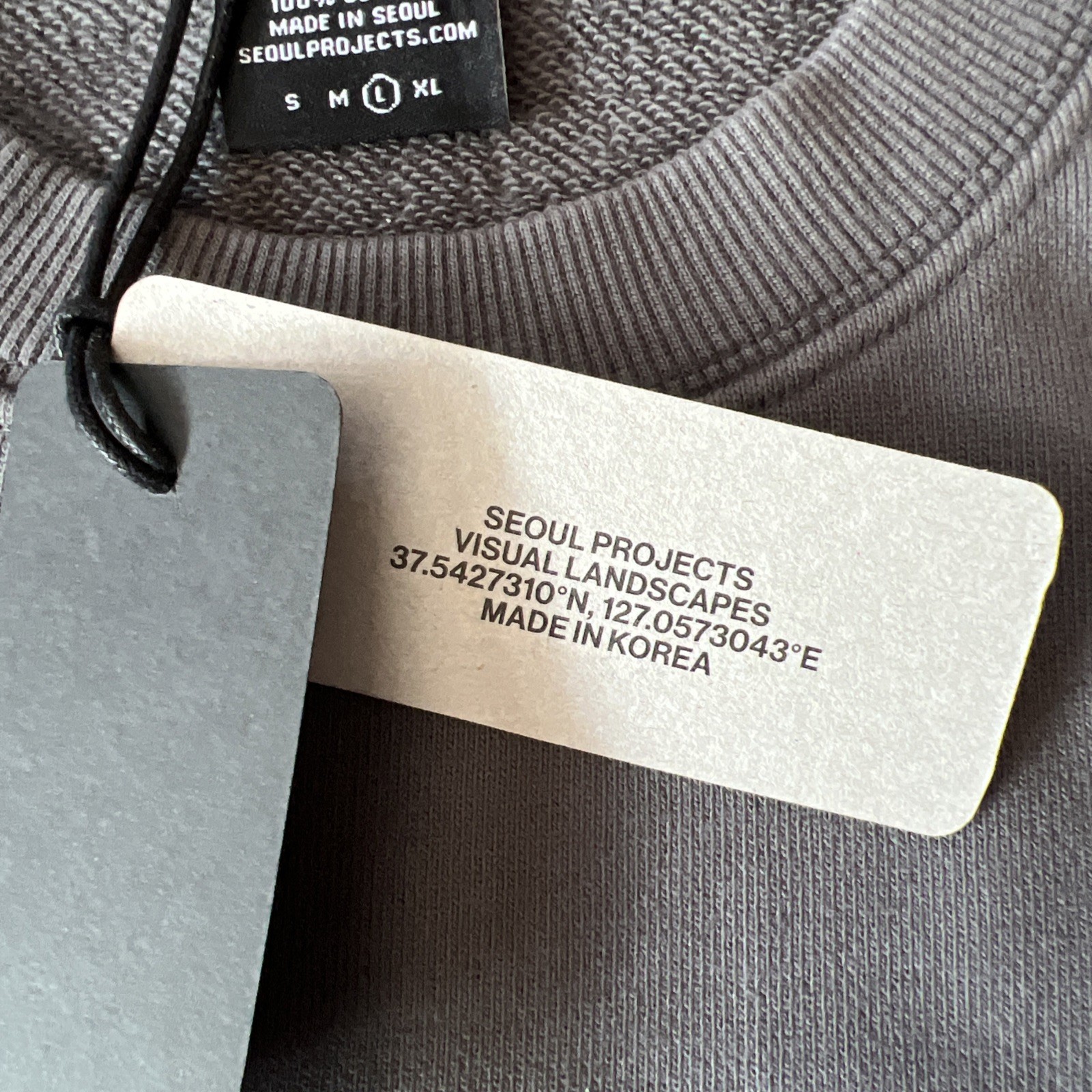 Seoul Projects Lg Men’s Sweatshirt. Heavyweight. Grey Oversized Boxy $138