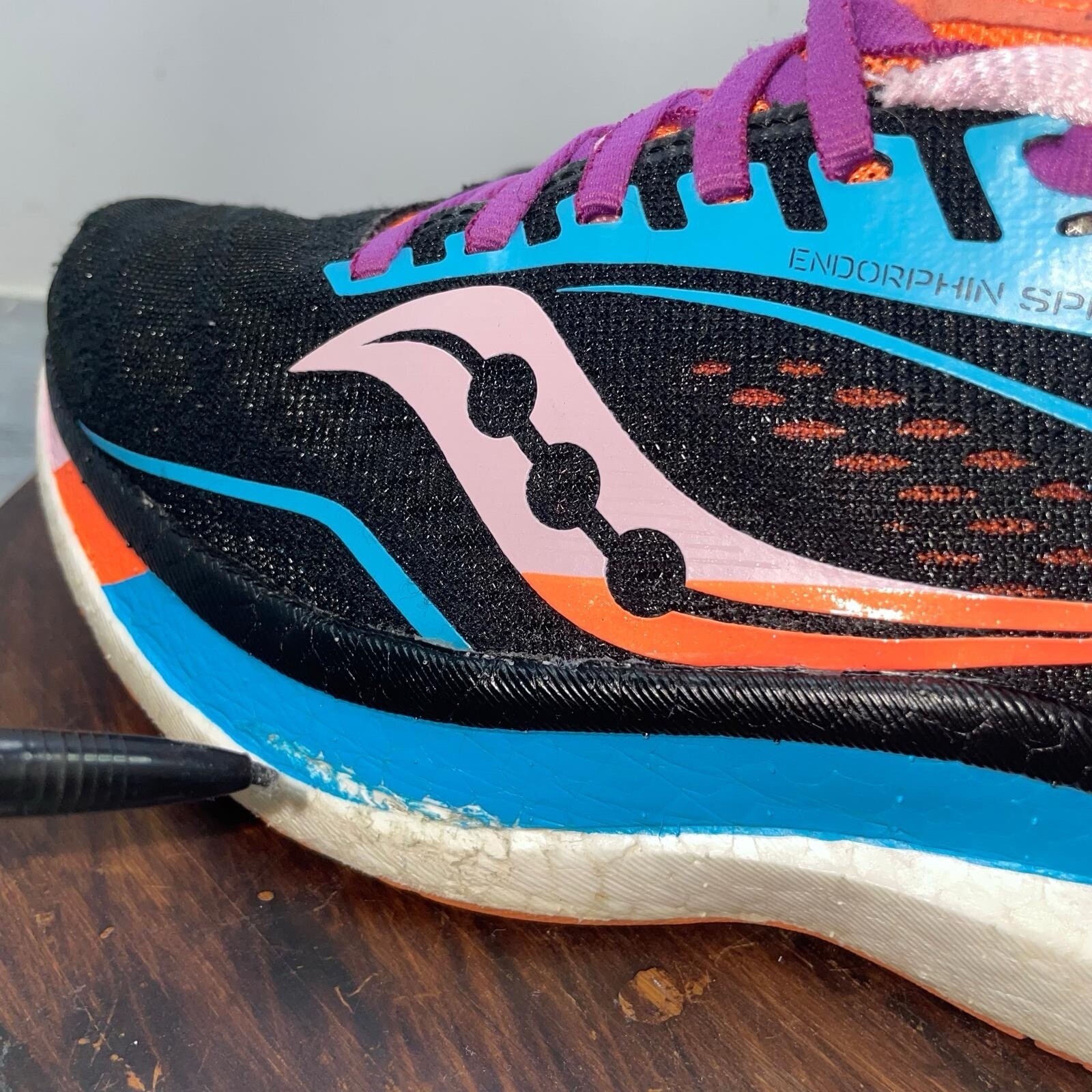 Saucony Endorphin Speed Woman’s Size 6.5 Shoes Athletic Running Black Sneakers