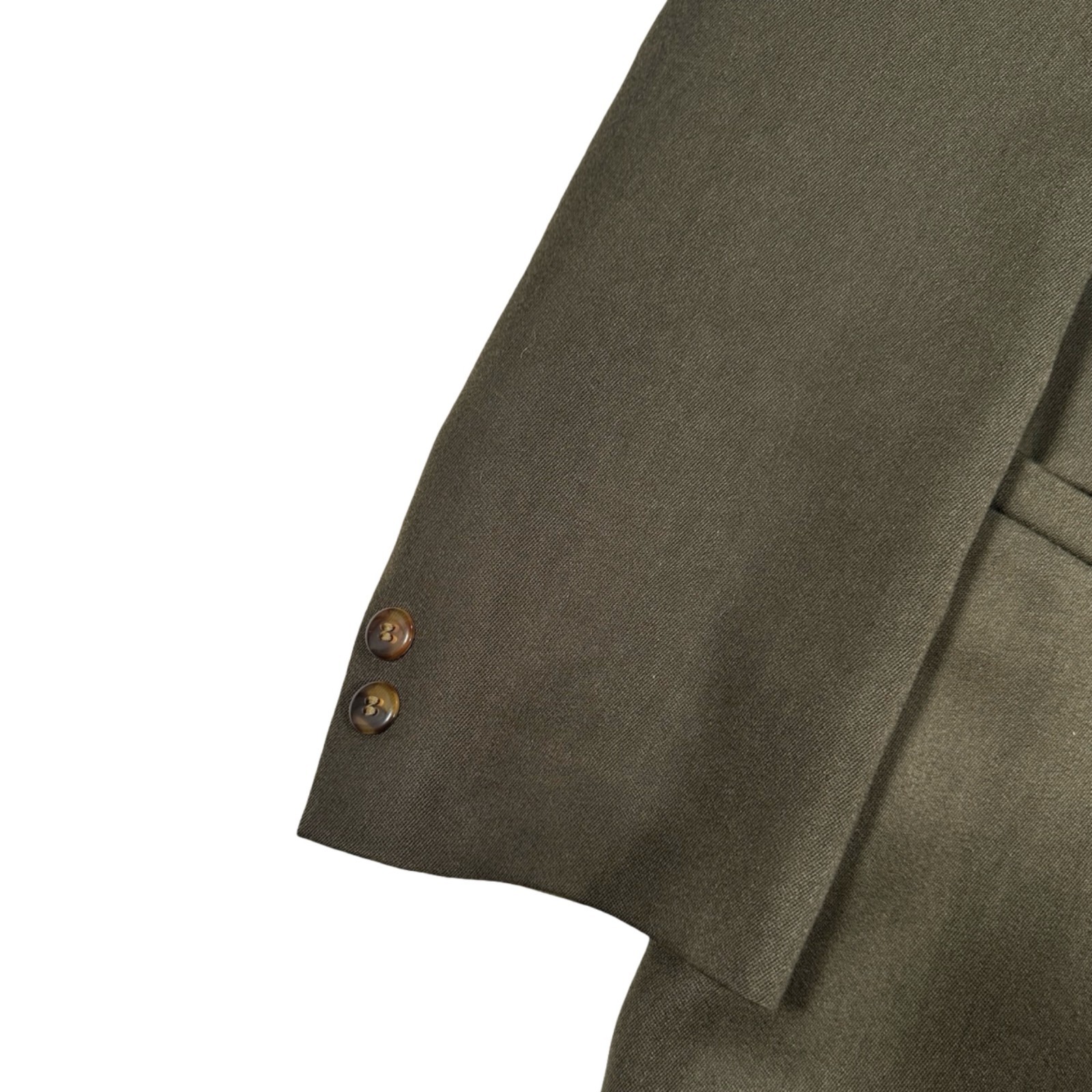 Mister Italian Tailoring Blazer Olive Green Minimal Elegant Men M IT 48 Vintage