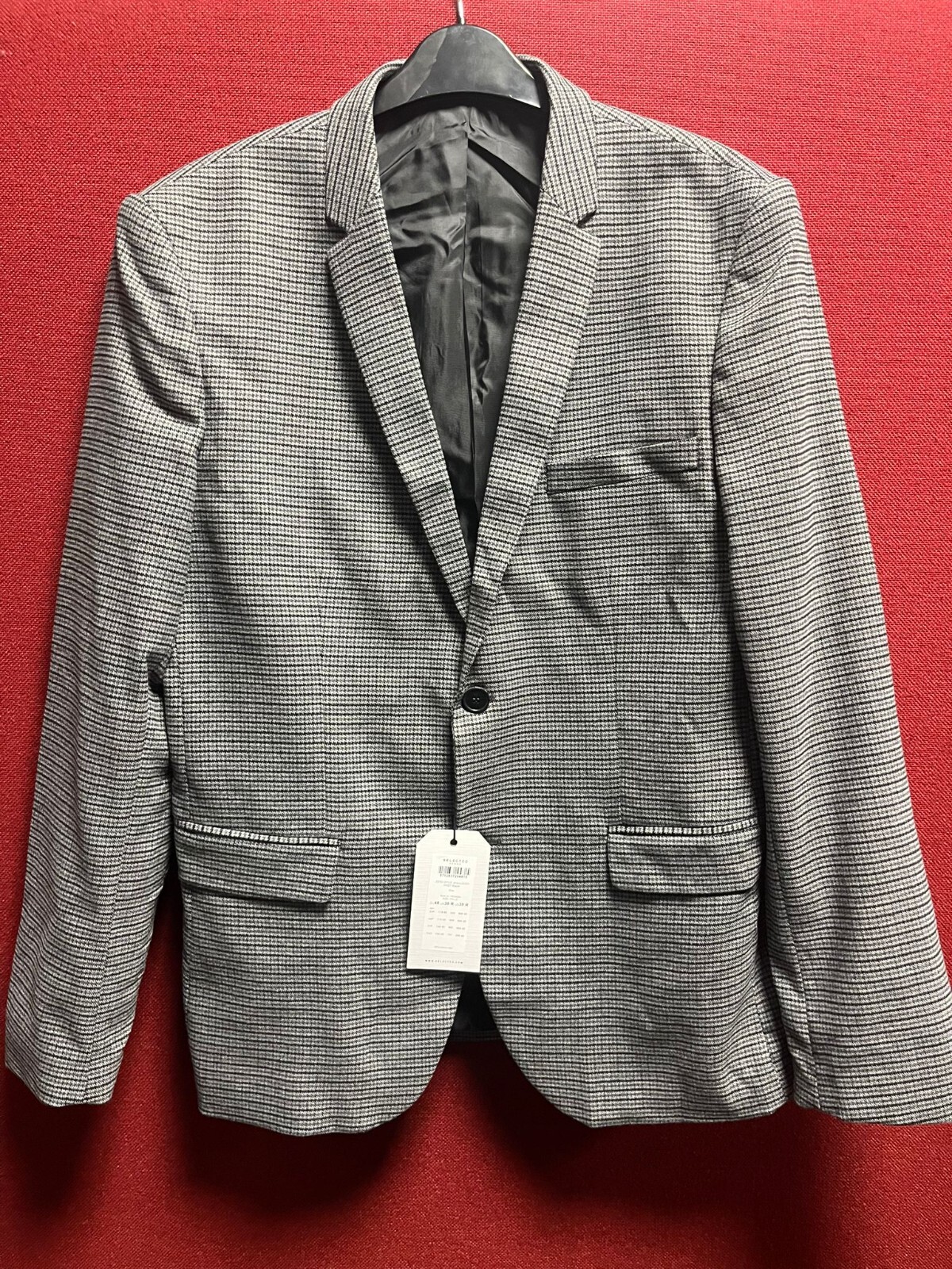 Selected Zero Mylo Ulwich Houndstooth Suit 38R TD041 GG 07