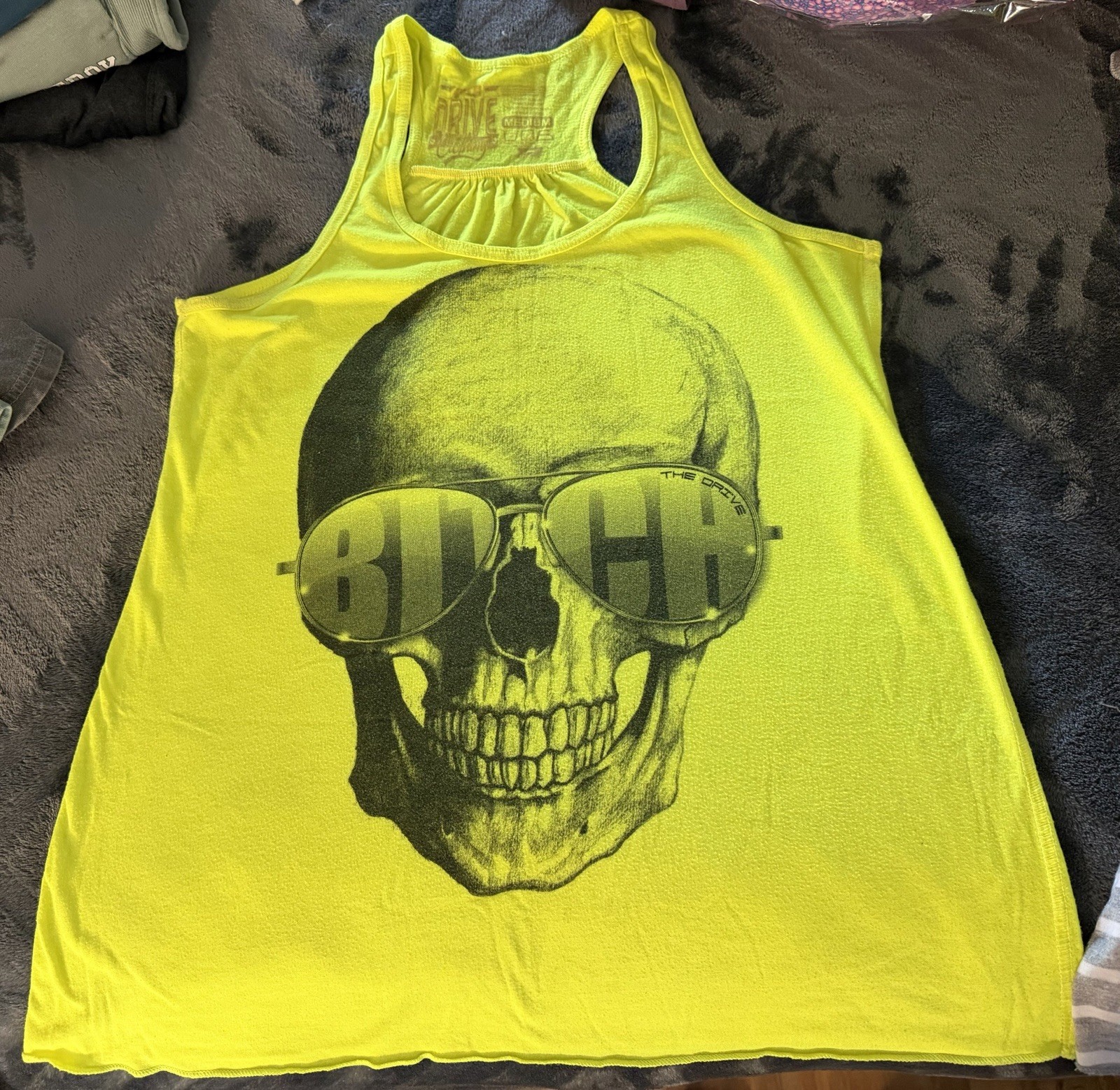Lot Of 3 The Drive Clothing Store Women’s Tanks Skulls