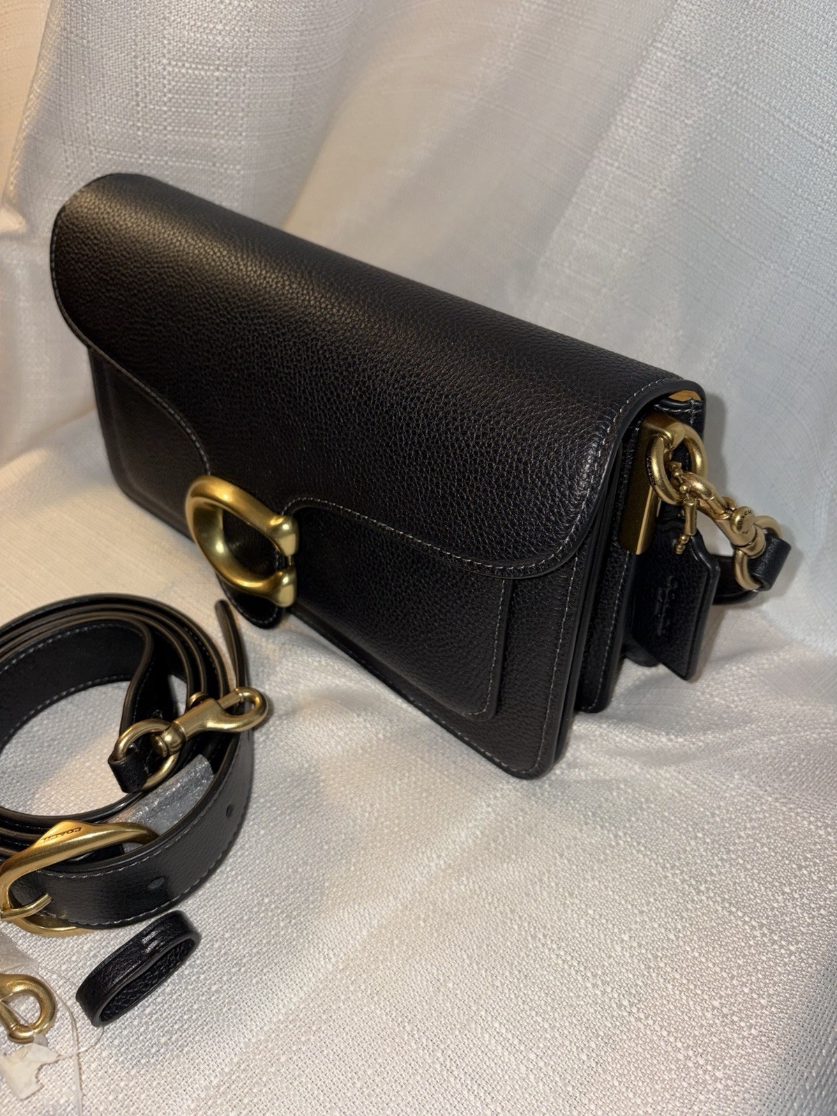 COACH PEBBLED LEATHER TABBY 26