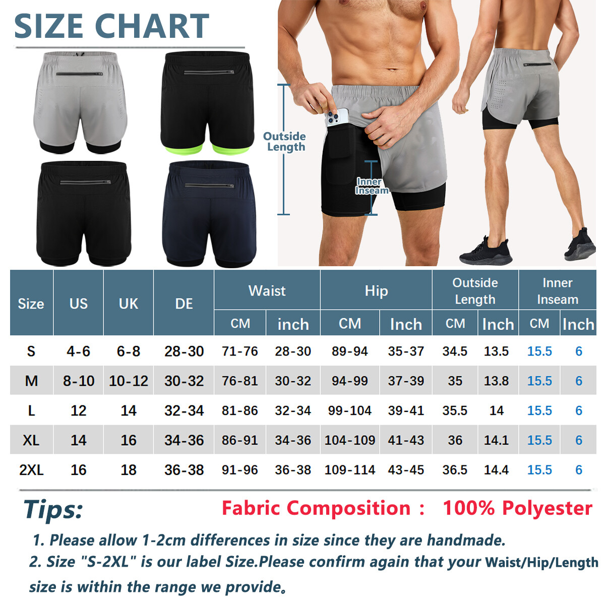 Mens Summer Workout Pants Training Shorts Quick Dry Pants Sports Fitness Shorts