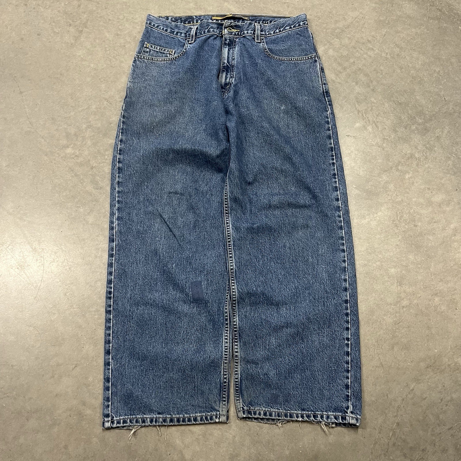 90s RARE Levi’s Silvertabs Oversized Baggy Blue Denim Jeans With Nice Patches