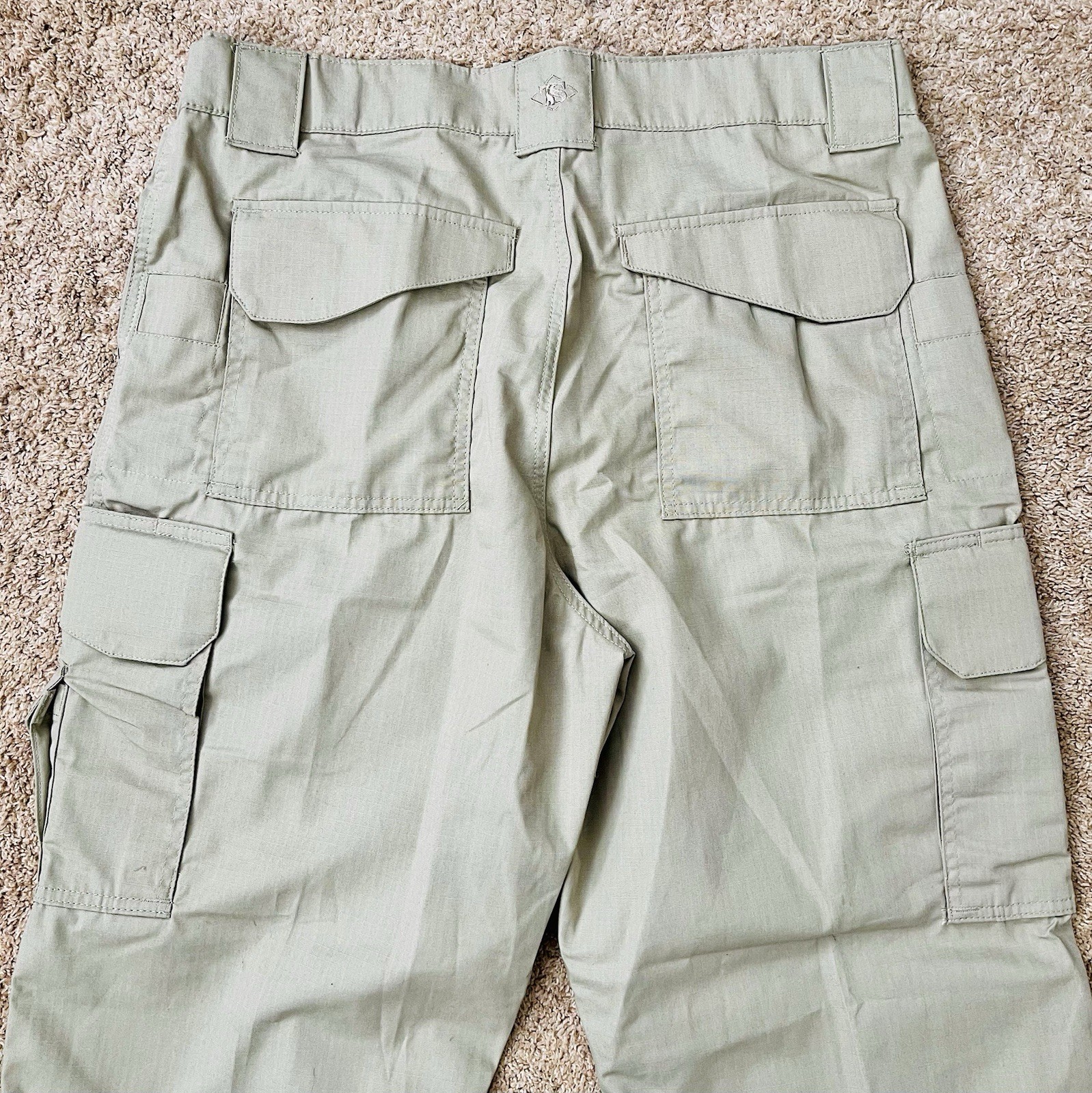 Tru-Spec Tactical Cargo Pants Mens 36/30 Khaki Excellent Ripstop Work Trousers