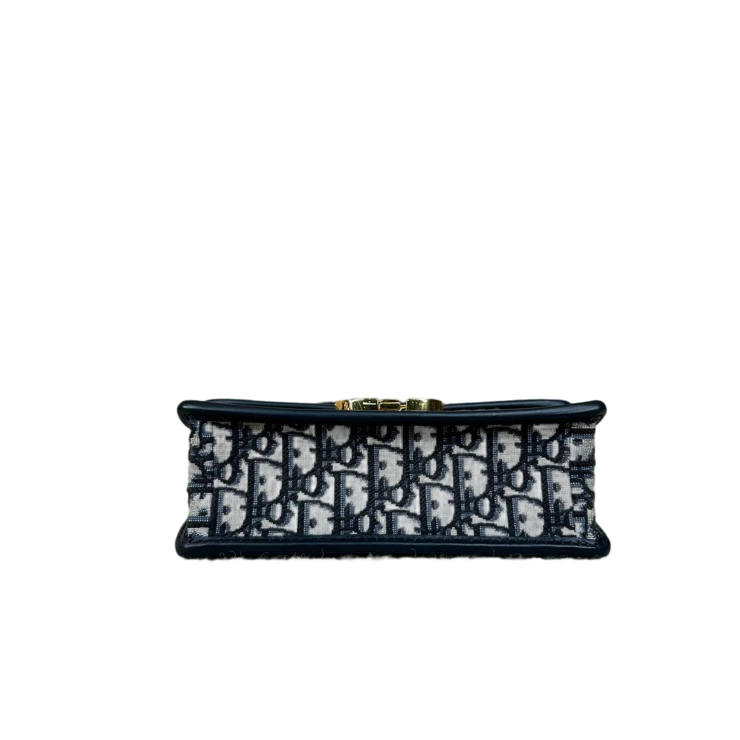 Dior 30 Montaigne Chain Flap Bag Small Black Beige Navy Oblique (dh072426c2r)