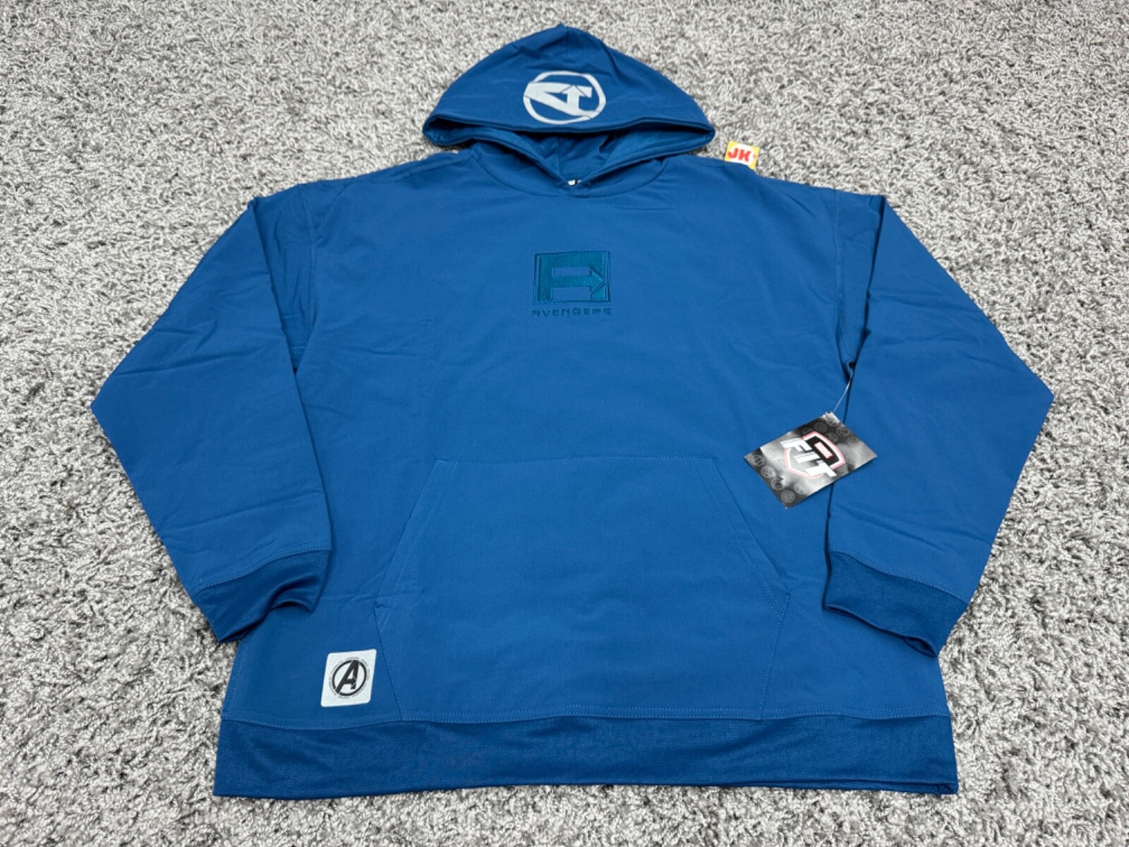 NEW Disney Parks Marvel Hoodie Adult Medium Blue Captain America Avengers Mens