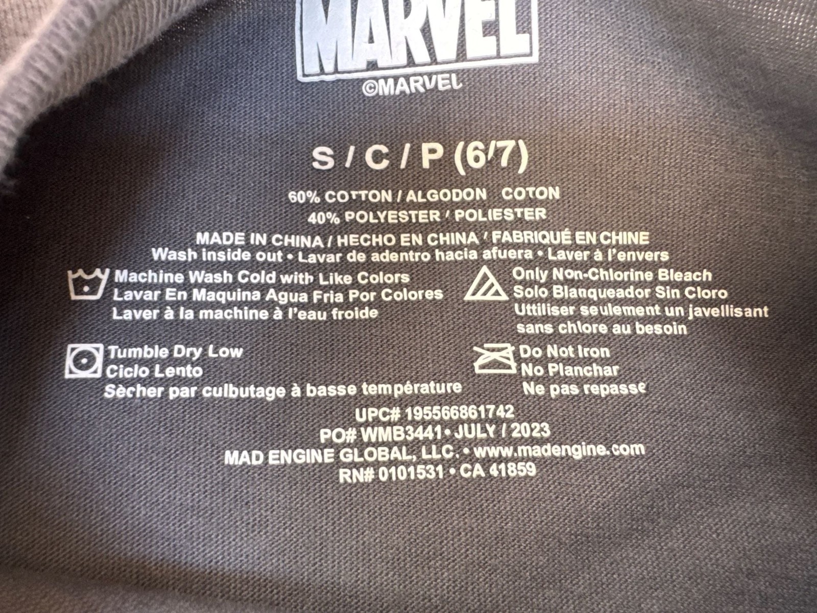 Marvel Boys Avengers Graphic T-Shirt Gray Size 6/7 Short Sleeve Crew Neck