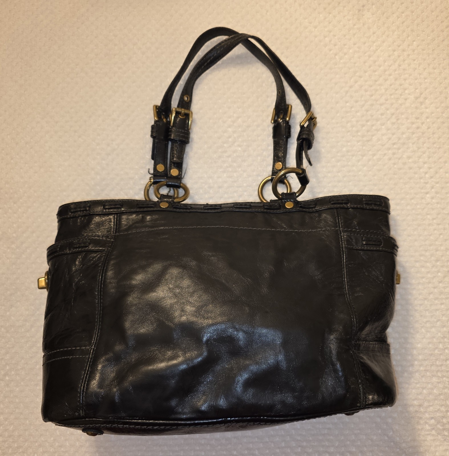 COACH Black Patent Leather Tote F0773-11500