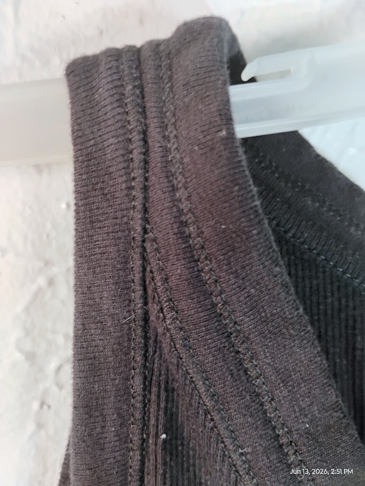 Avenue Black Ribbed Tank Round Neck Plus Size 26/28