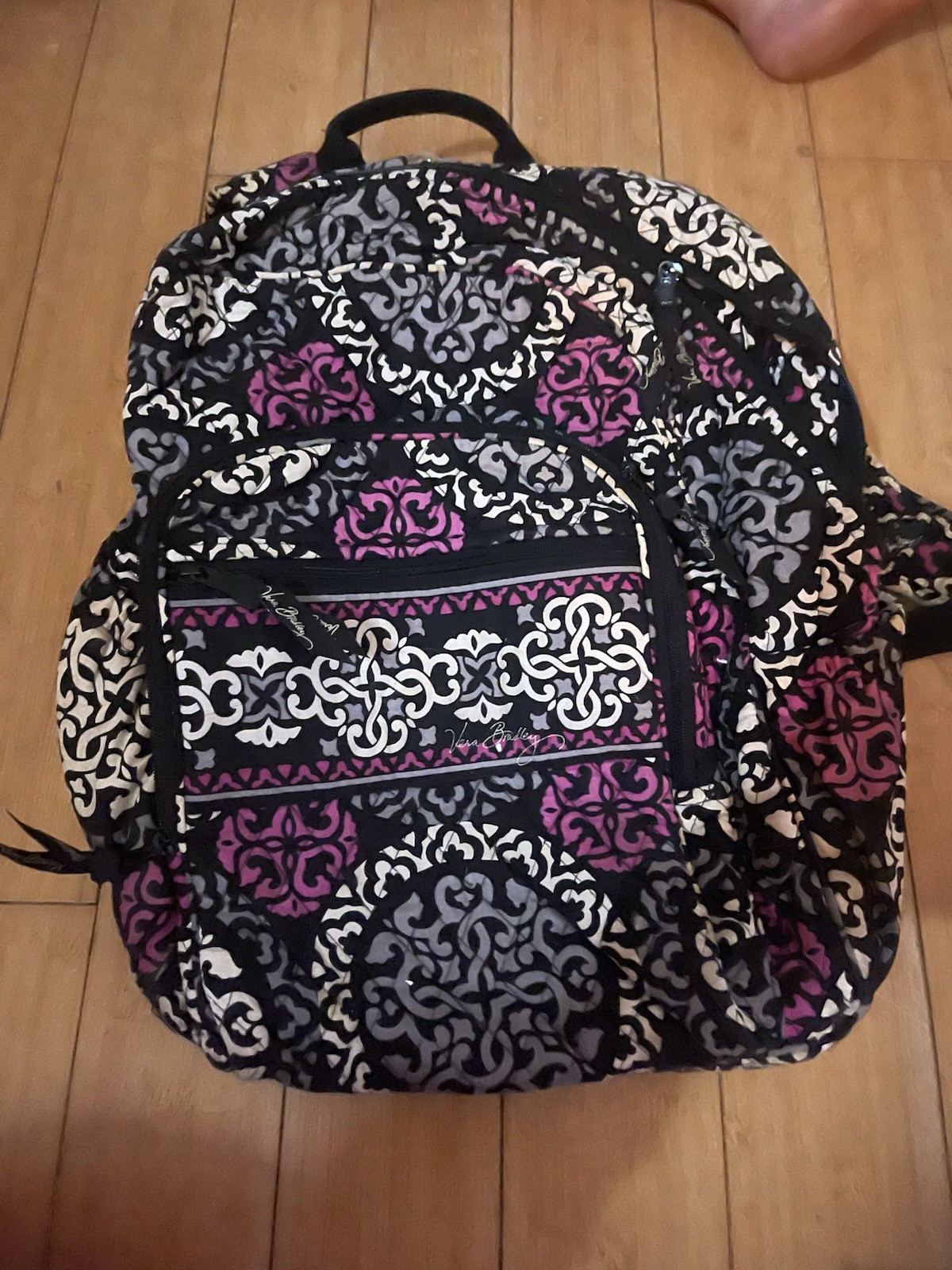 Vera Bradley Campus Backpack Canterberry Magenta Quilted Large Rucksack Retired