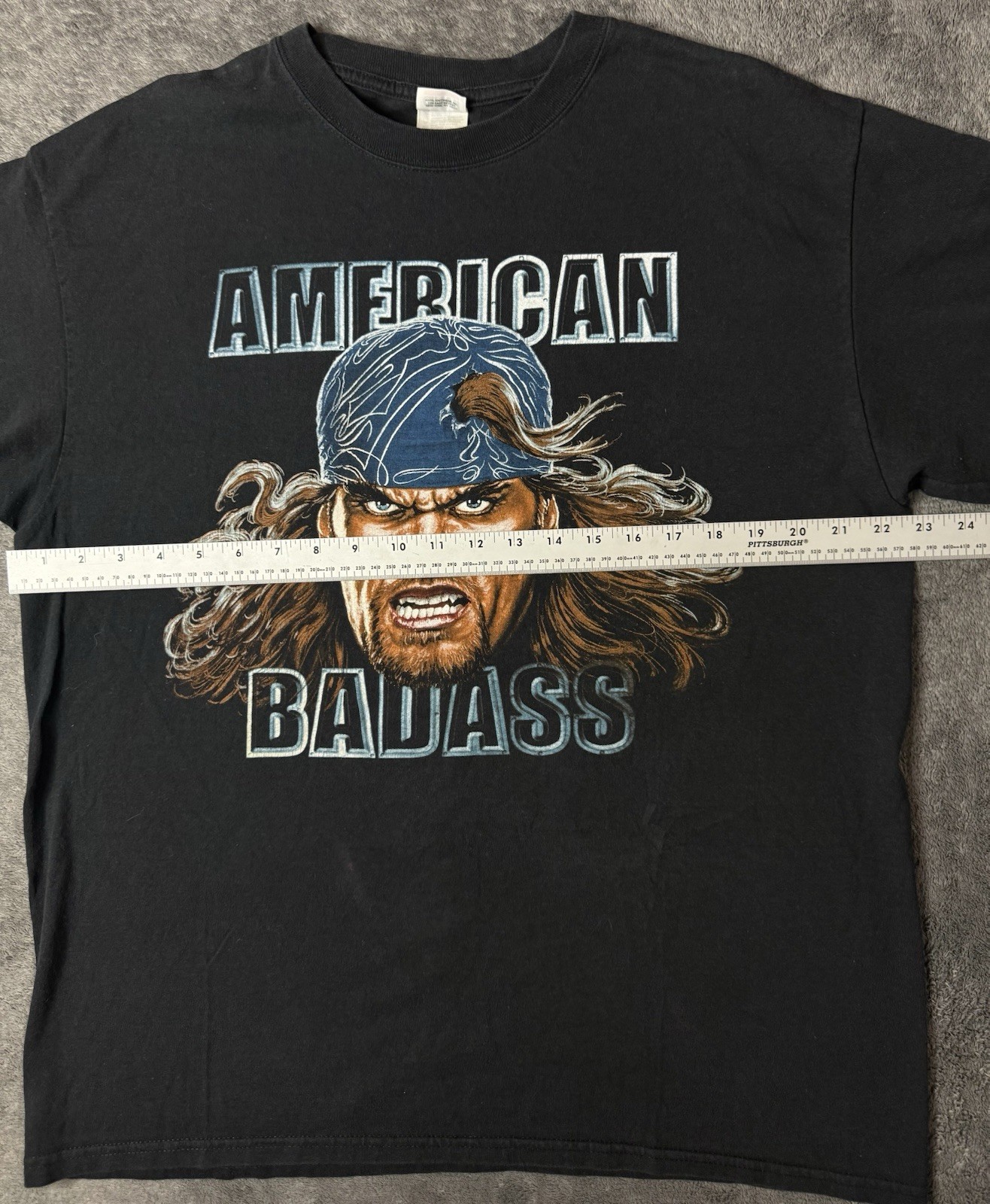 Vintage 2000 WWF The Undertaker American Badass T Shirt XL Anvil Biker WWE
